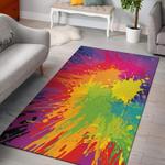 colorful paint splatter abstract area rug living room rug home decor carpet 0