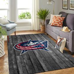 NHL Columbus Blue Jackets Rectangle Rug Personalized Non-Slip Carpet Gift For Ice Hockey Fans