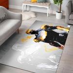comics marvel red background iron man rug living room rug home decor 0