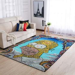 Simpsons Family Cartoon Area Rug Living Room Rug Home Decor