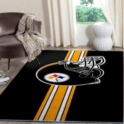 NFL Pittsburgh Steelers Rectangle Rug Personalized Non-Slip Carpet Gift For Football Fans 1910077