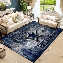 NFL Dallas Cowboys Rectangle Rug Personalized Non-Slip Carpet Gift For Football Fans B100809