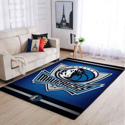NBA Dallas Mavericks Rectangle Rug Personalized Non-Slip Carpet Gift For Basketball Fans