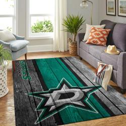 NHL Dallas Stars Rectangle Rug Personalized Non-Slip Carpet Gift For Ice Hockey Fans