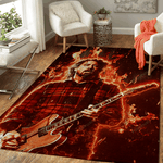dave grohl on fire burning music art for fans area rug living room carpet rug regtangle carpet floor decor home decor 0