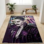 dc comics movie suicide squad joker close up rug living room area rug home decor 0