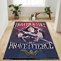 Dc Comics Movie Wonder Woman Justice Area Rug Living Room And Bed Room Rug