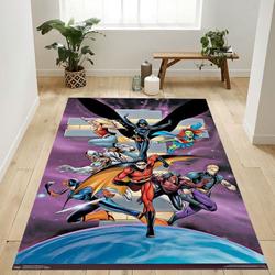 Dc Comics Teen Titans Group Area Rug Living Room And Bed Room Rug Rug Regtangle Carpet Floor Decor Home Decor