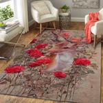 deer flower area rug 1910163 ofd area rug living room carpet rug regtangle carpet floor decor home decor 0
