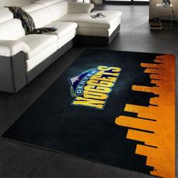 NBA Denver Nuggets Rectangle Rug Personalized Non-Slip Carpet Gift For Basketball Fans 4