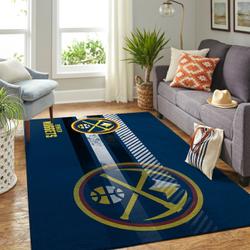 NBA Denver Nuggets Rectangle Rug Personalized Non-Slip Carpet Gift For Basketball Fans