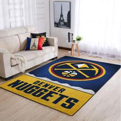 NBA Denver Nuggets Rectangle Rug Personalized Non-Slip Carpet Gift For Basketball Fans