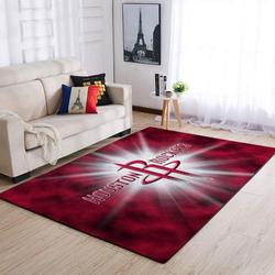 NBA Houston Rockets Rectangle Rug Personalized Non-Slip Carpet Gift For Basketball Fans