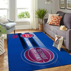 NBA Detroit Pistons Rectangle Rug Personalized Non-Slip Carpet Gift For Basketball Fans V6639