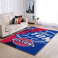 NBA Detroit Pistons Rectangle Rug Personalized Non-Slip Carpet Gift For Basketball Fans V6644