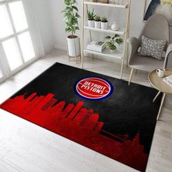 NBA Detroit Pistons Rectangle Rug Personalized Non-Slip Carpet Gift For Basketball Fans 2