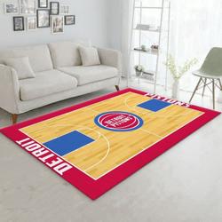NBA Detroit Pistons Rectangle Rug Personalized Non-Slip Carpet Gift For Basketball Fans 4