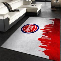 NBA Detroit Pistons Rectangle Rug Personalized Non-Slip Carpet Gift For Basketball Fans 5