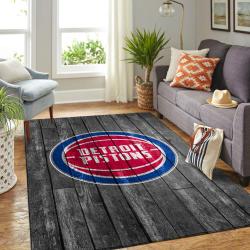 NBA Detroit Pistons Rectangle Rug Personalized Non-Slip Carpet Gift For Basketball Fans
