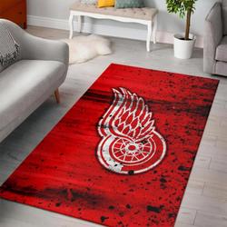 NHL Detroit Red Wings Rectangle Rug Personalized Non-Slip Carpet Gift For Ice Hockey Fans 200221