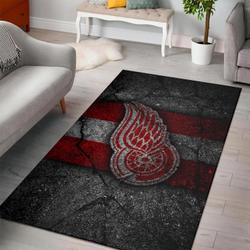 NHL Detroit Red Wings Rectangle Rug Personalized Non-Slip Carpet Gift For Ice Hockey Fans 2002211