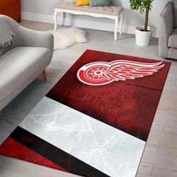 NHL Detroit Red Wings Rectangle Rug Personalized Non-Slip Carpet Gift For Ice Hockey Fans 20022110