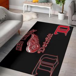 NHL Detroit Red Wings Rectangle Rug Personalized Non-Slip Carpet Gift For Ice Hockey Fans 20022113