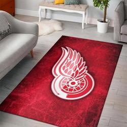 NHL Detroit Red Wings Rectangle Rug Personalized Non-Slip Carpet Gift For Ice Hockey Fans 2002213