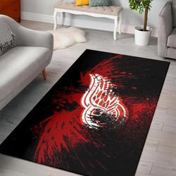 NHL Detroit Red Wings Rectangle Rug Personalized Non-Slip Carpet Gift For Ice Hockey Fans 2002219