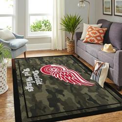 NHL Detroit Red Wings Rectangle Rug Personalized Non-Slip Carpet Gift For Ice Hockey Fans 20030472