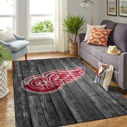 NHL Detroit Red Wings Rectangle Rug Personalized Non-Slip Carpet Gift For Ice Hockey Fans