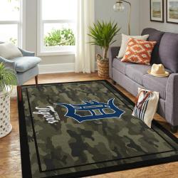 Detroit Tigers Mlb 8 Area Rugs Baseball Living Room Carpet Team Logo Camo Style Home Rug