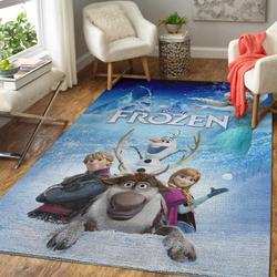 Frozen Area Rug Non-Slip Animated Movie Carpet Home Decor Gift Idea For Fans