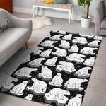 eagle blue pattern print area rug living room rug home decor 0