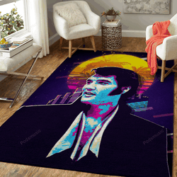 Elvis 80S 1 Retro Music Art For Fans Area Rug Living Room Carpet Rug Regtangle Carpet Floor Decor Home Decor