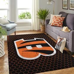 NFL Cincinnati Bengals Retangle Rug Personalized Non-Slip Carpet Gift For Football Fans 191014