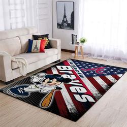 MLB Atlanta Braves Area Rug Living Room Rug Home Decor  Living Room 19122419