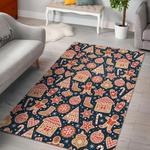 gingerbread man chirstmas pattern print area rug living room rug home decor 0