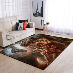 God Of War Area Rug Fighting Kratos Gaming Rug Regtangle Carpet Floor Decor Home Decor