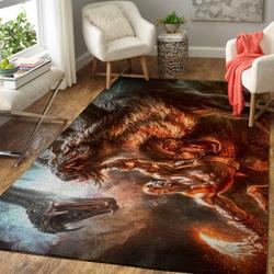 God Of War Area Rug Living Room Rug Home Decor Fighting Kratos Gaming Gfd 19091606
