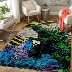 Godzilla Area Rug King Of The Monsters Movie Rug Regtangle Decor V8395