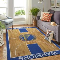 NBA Golden State Warriors Rectangle Rug Personalized Non-Slip Carpet Gift For Basketball Fans V5557