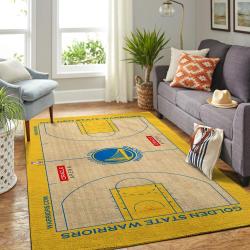 NBA Golden State Warriors Rectangle Rug Personalized Non-Slip Carpet Gift For Basketball Fans