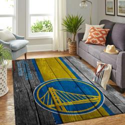NBA Golden State Warriors Rectangle Rug Personalized Non-Slip Carpet Gift For Basketball Fans