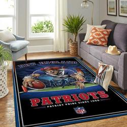 NFL New England Patriots Rectangle Rug Personalized Non-Slip Carpet Gift For Football Fans 1910071