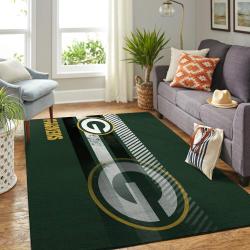 NFL Green Bay Packers Rectangle Rug Personalized Non-Slip Carpet Gift For Football Fans