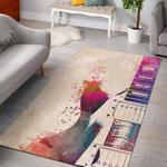 guitar instrument area rug living room rug home decor gift for fans halloween gift 0