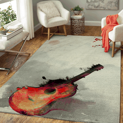 Guitar Music Abstract Music Dance Art For Fans Area Rug Living Room Carpet Rug Regtangle Carpet Floor Decor Home Decor