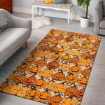 halloween pumpkin pattern print area rug living room rug home decor 0