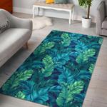 hawaiian tropical palm leaves pattern print area rug living room rug home decor 0